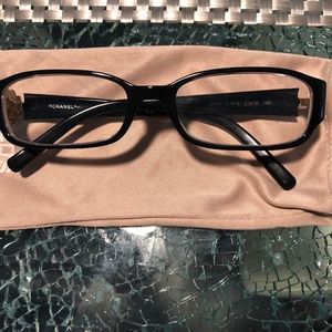 CHANEL PRESCRIPTION GLASSES BLACK  & TAN